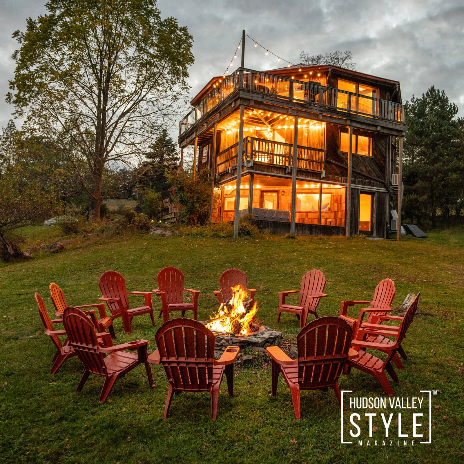 Escape to the Idyllic Rustic Cabin with a Hot Tub in the Catskill Mountains this Fall – Photography by Maxwell Alexander for Alluvion Media – Presented by Alluvion Vacations