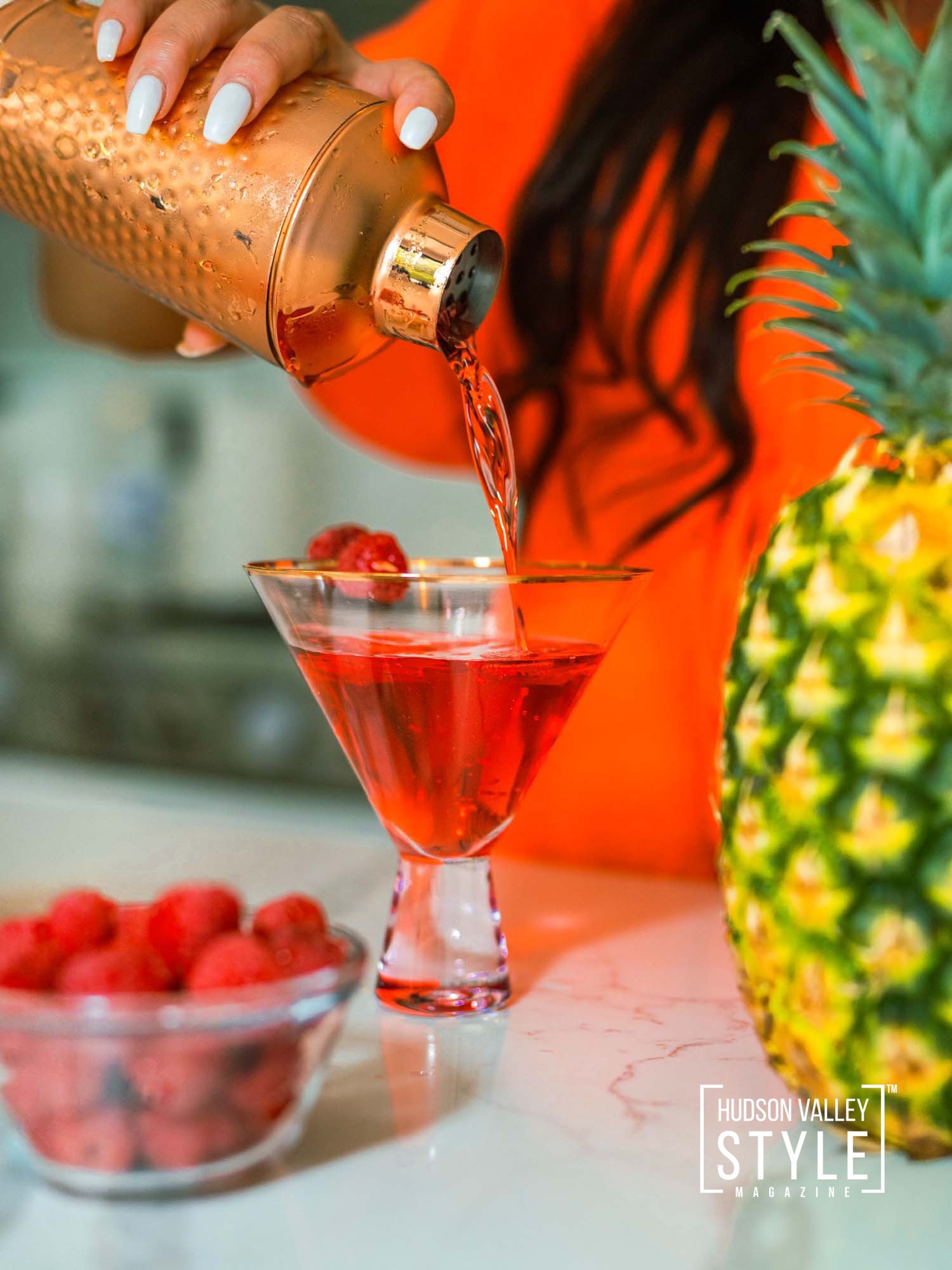 Hudson Valley Style Mixology with Jessica Mojica: The Poolside French Martini with a Tropical Pineapple Twist – Presented by Alluvion Media – Luxury Hospitality Photography in the Hudson Valley, Catskills and Hamptons