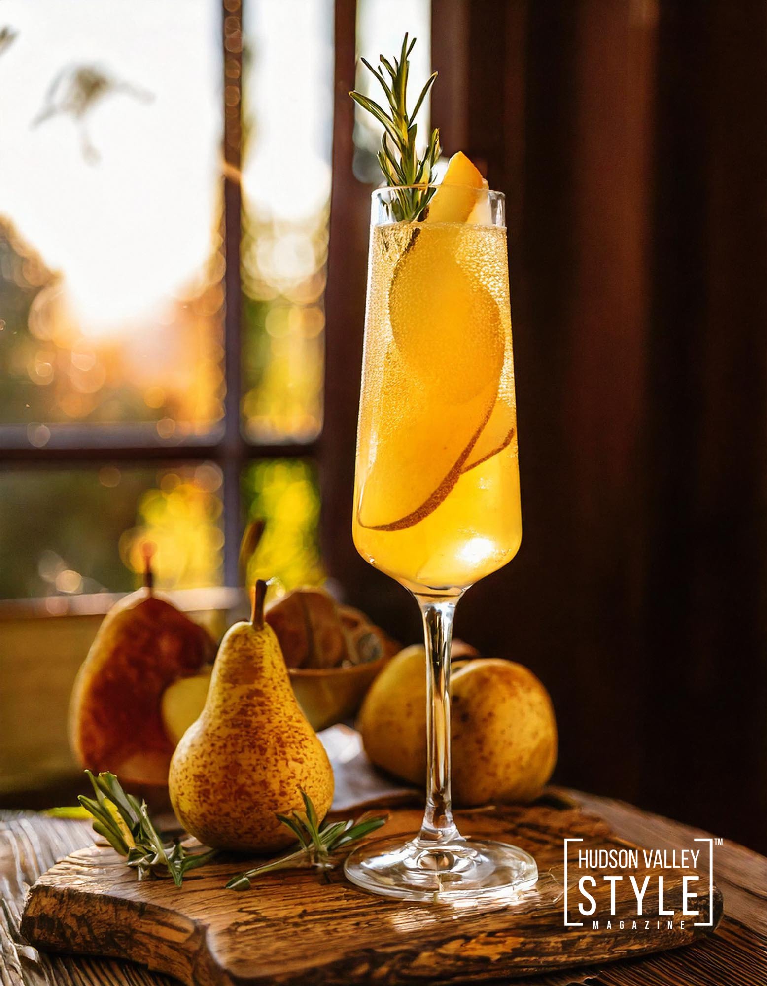 Hudson Valley Harvest Fizz: A Local Prosecco Cocktail for Your Vacay in the Hudson Valley – Hudson Valley Style Mixology with Maxwell Alexander – Luxury Travel – LGBTQ+ Travel –Presented by Alluvion Vacations