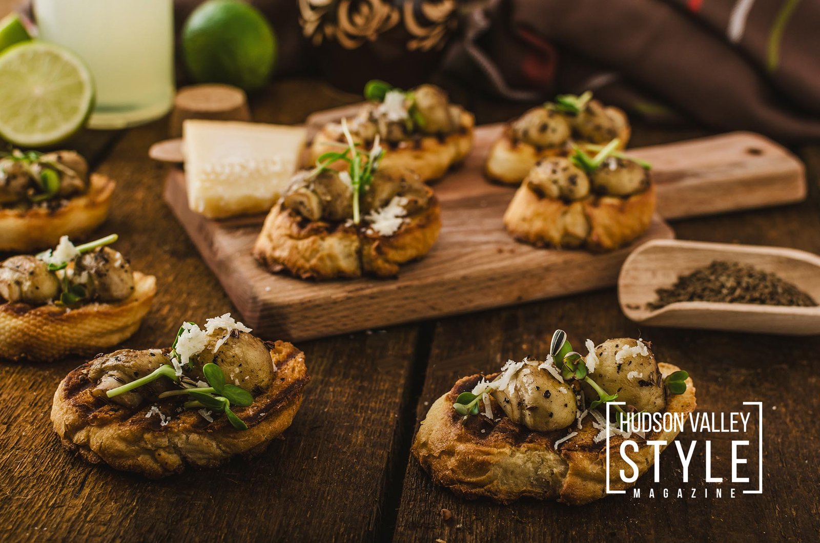 Toasty Truffle Mushroom Crostini – The Ultimate Winter Hug for Your Taste Buds – Hudson Valley Style Kitchen with Maxwell Alexander – Recipes – Presented by Alluvion Vacations